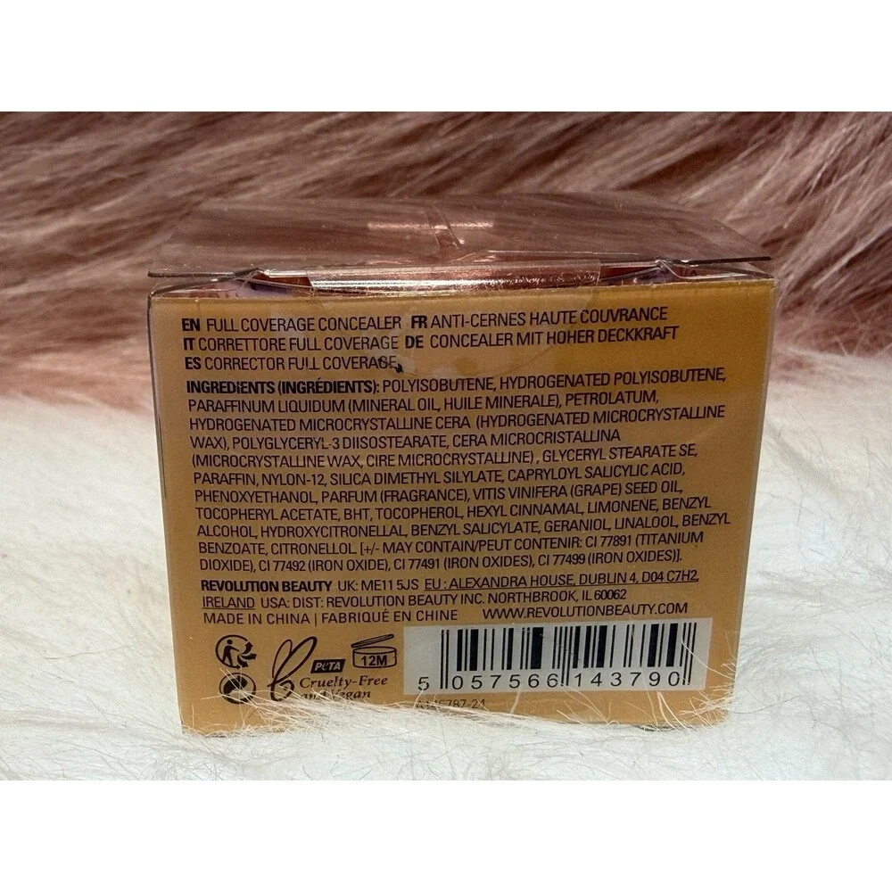 Revolution Ultimate Coverage Concealer – Tan with Salicylic Acid – Full Coverage